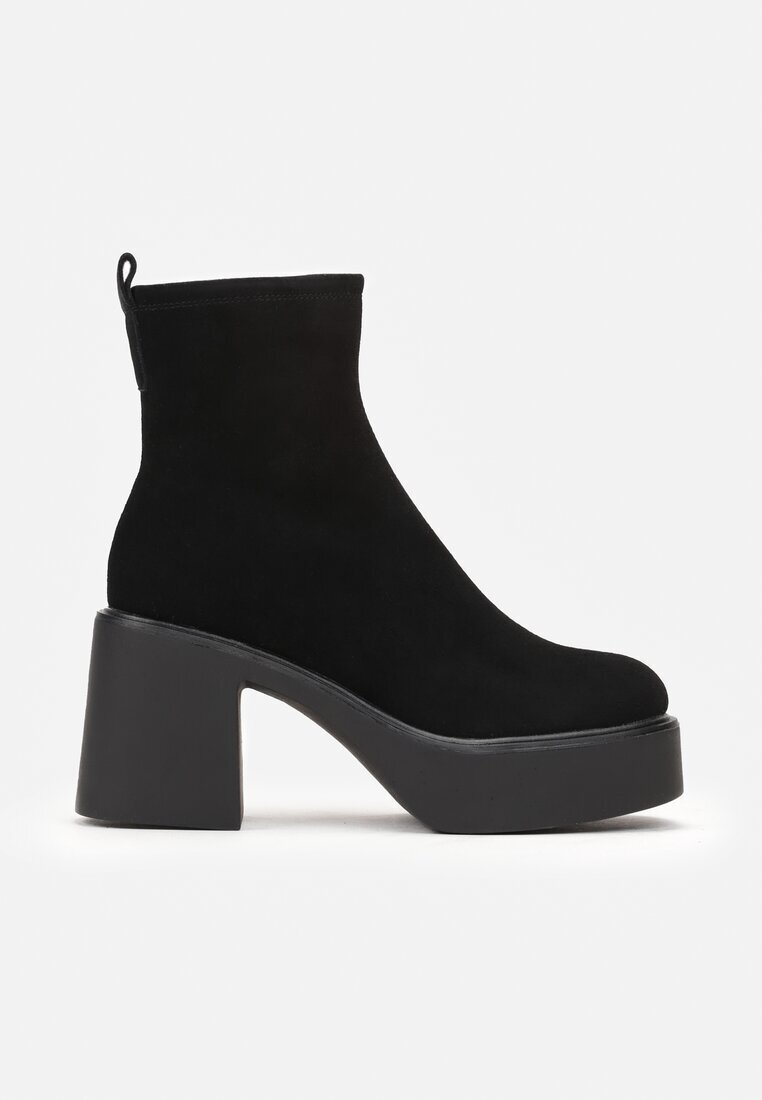 vices Botine Negre Casual cu toc gros și platformă Dansee