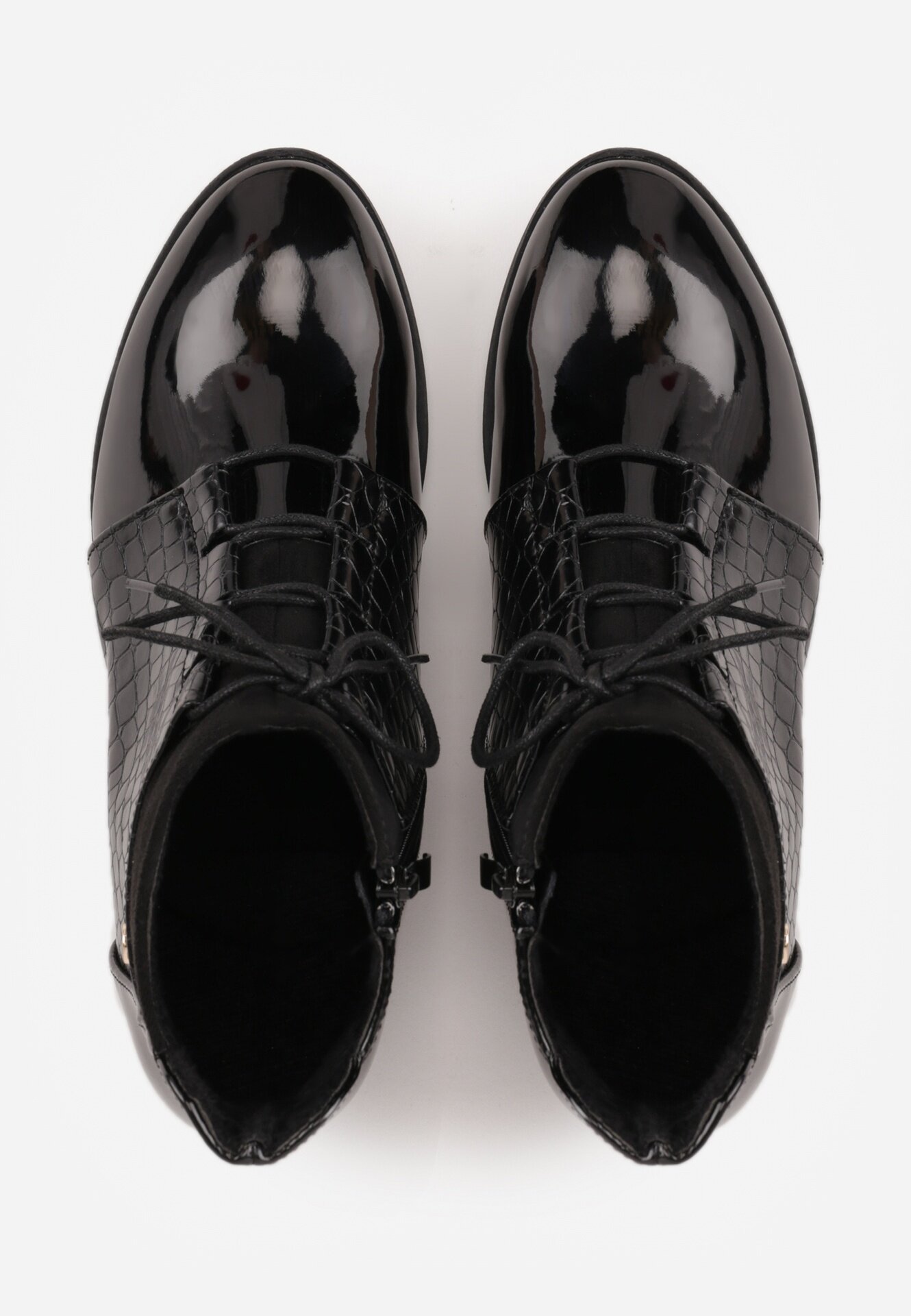 vices Botine Negre Elegante cu șireturi Vlerrie