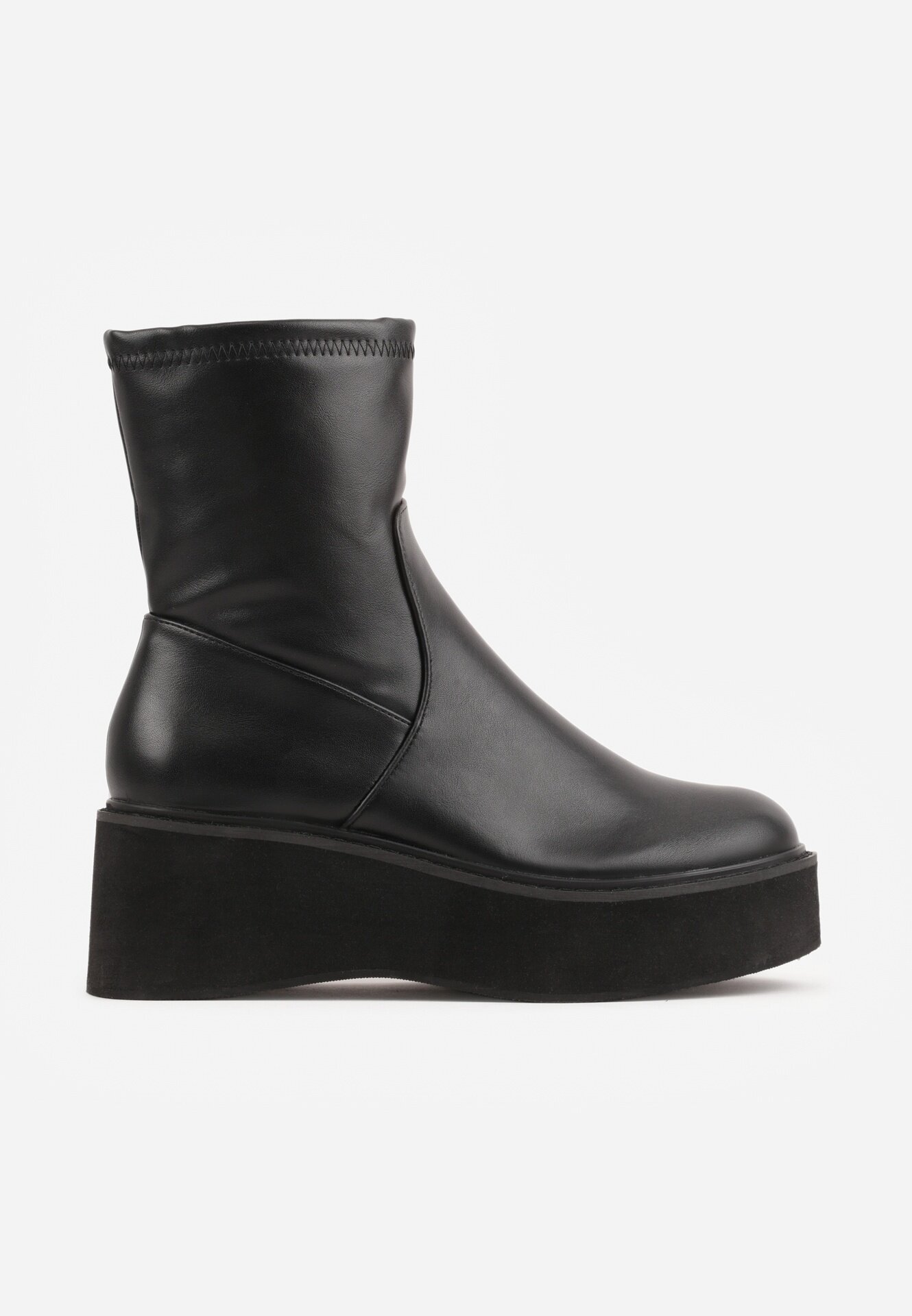 vices Botine Negre pe Platformă în Stil Cyber Rivitte