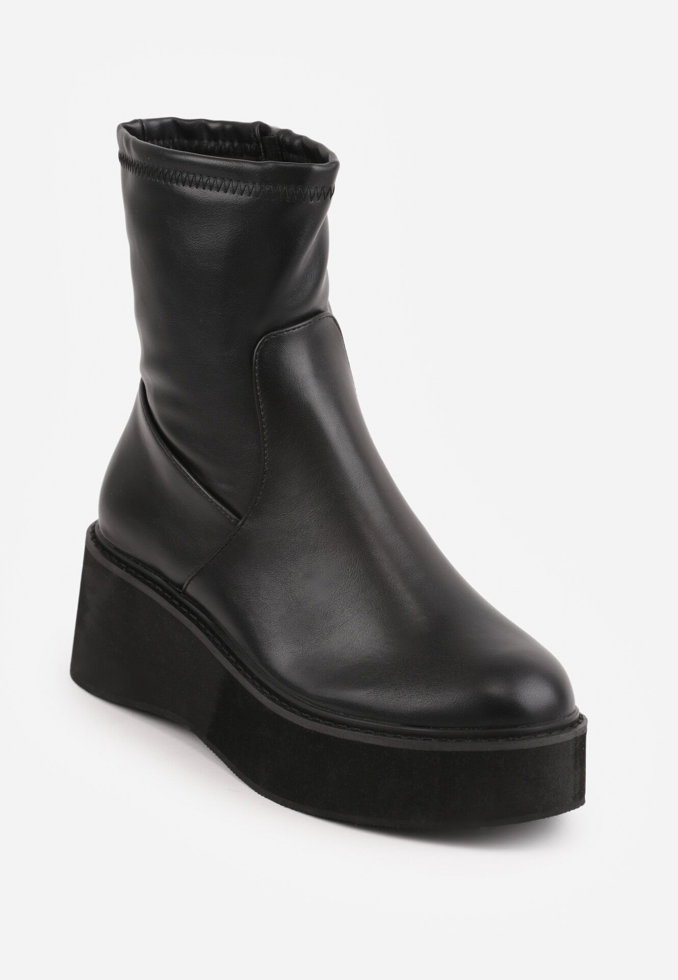 vices Botine Negre pe Platformă în Stil Cyber Rivitte