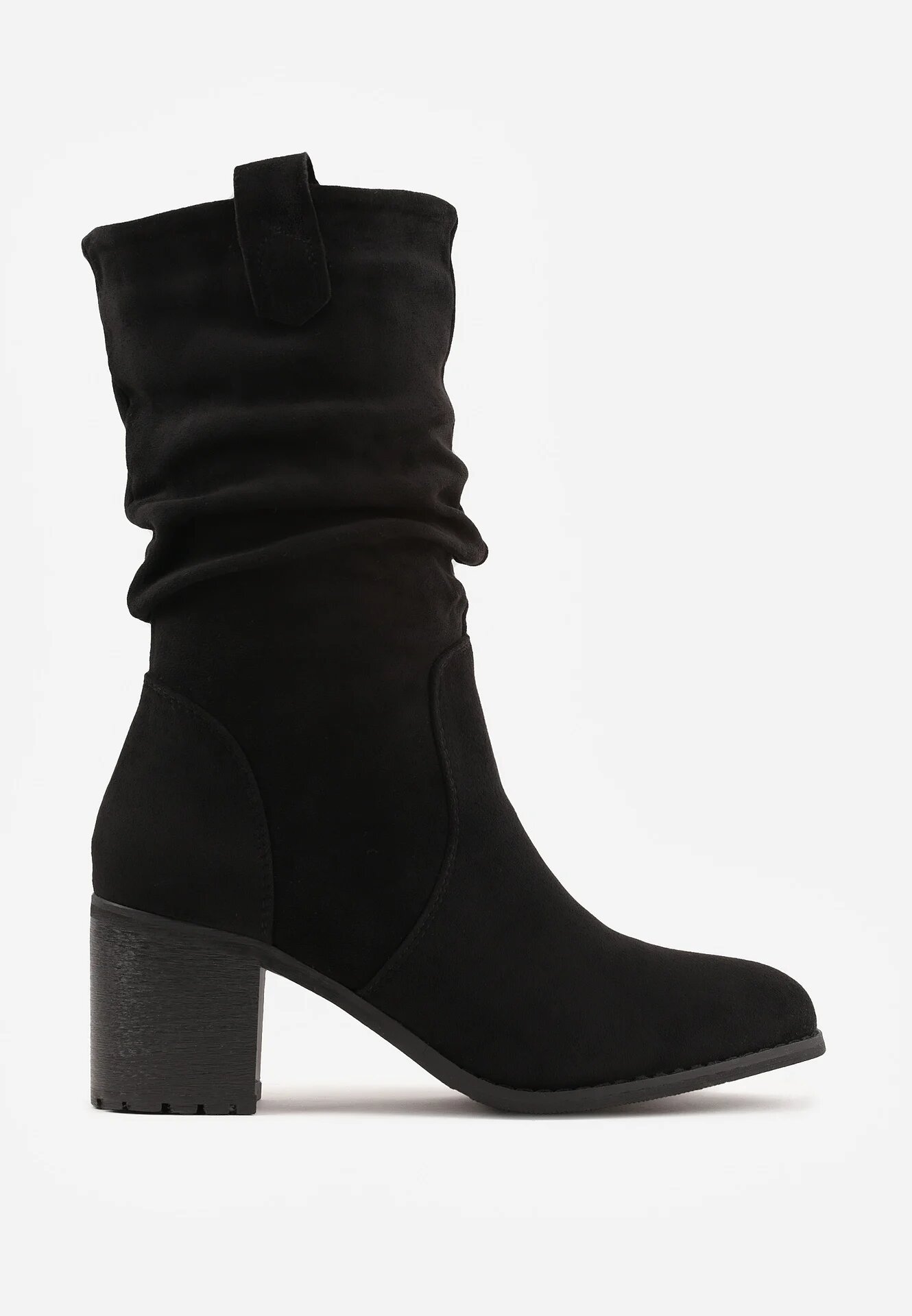 vices Botine Negre stil cowboy cu carâmb încrețit peste gleznă Alfzara