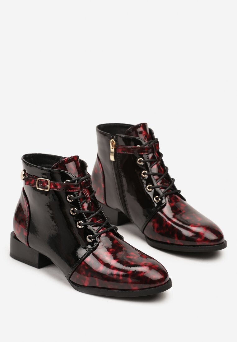 vices Botine Negru-Roșu cu Cataramă Gelrina