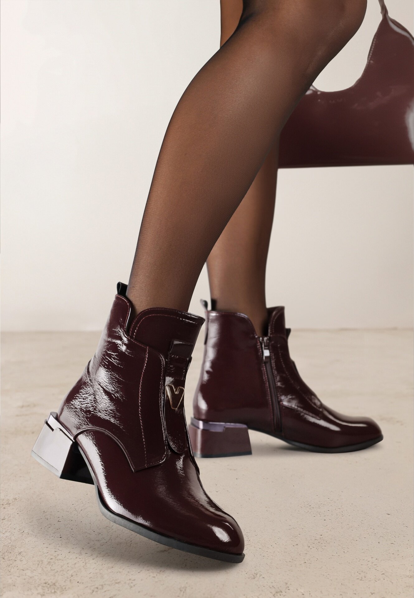 vices Botine Nuneffa Bordo