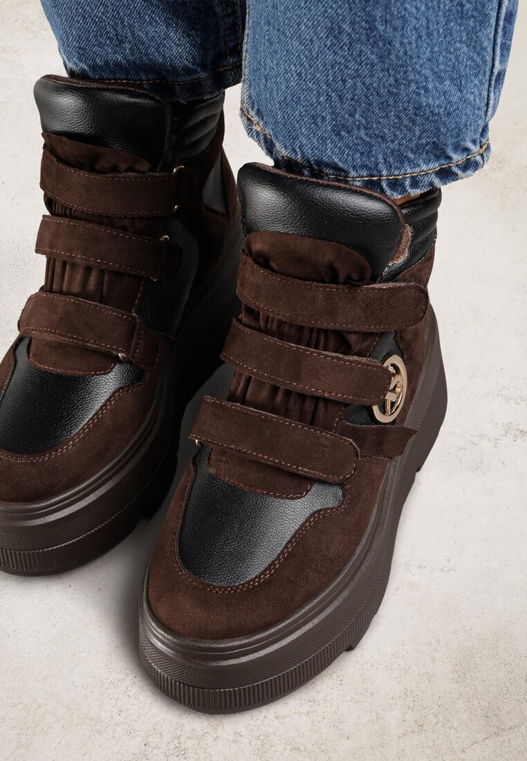 vices Botine Sneakers Maro cu Platformă în Stil Y2K Gelira
