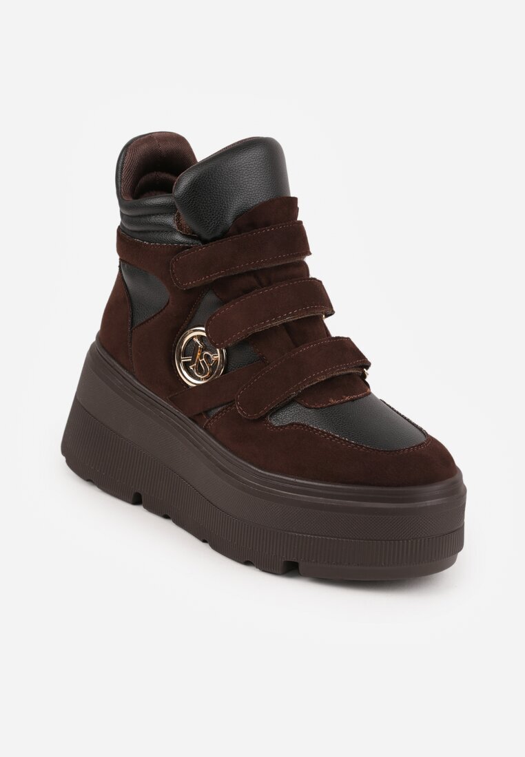 vices Botine Sneakers Maro cu Platformă în Stil Y2K Gelira