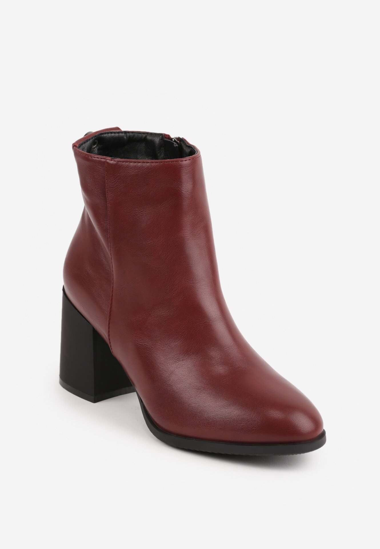 vices Botine Visinii Elegante pe Toc Gros cu Detaliu Rotund la Gleznă Widvire