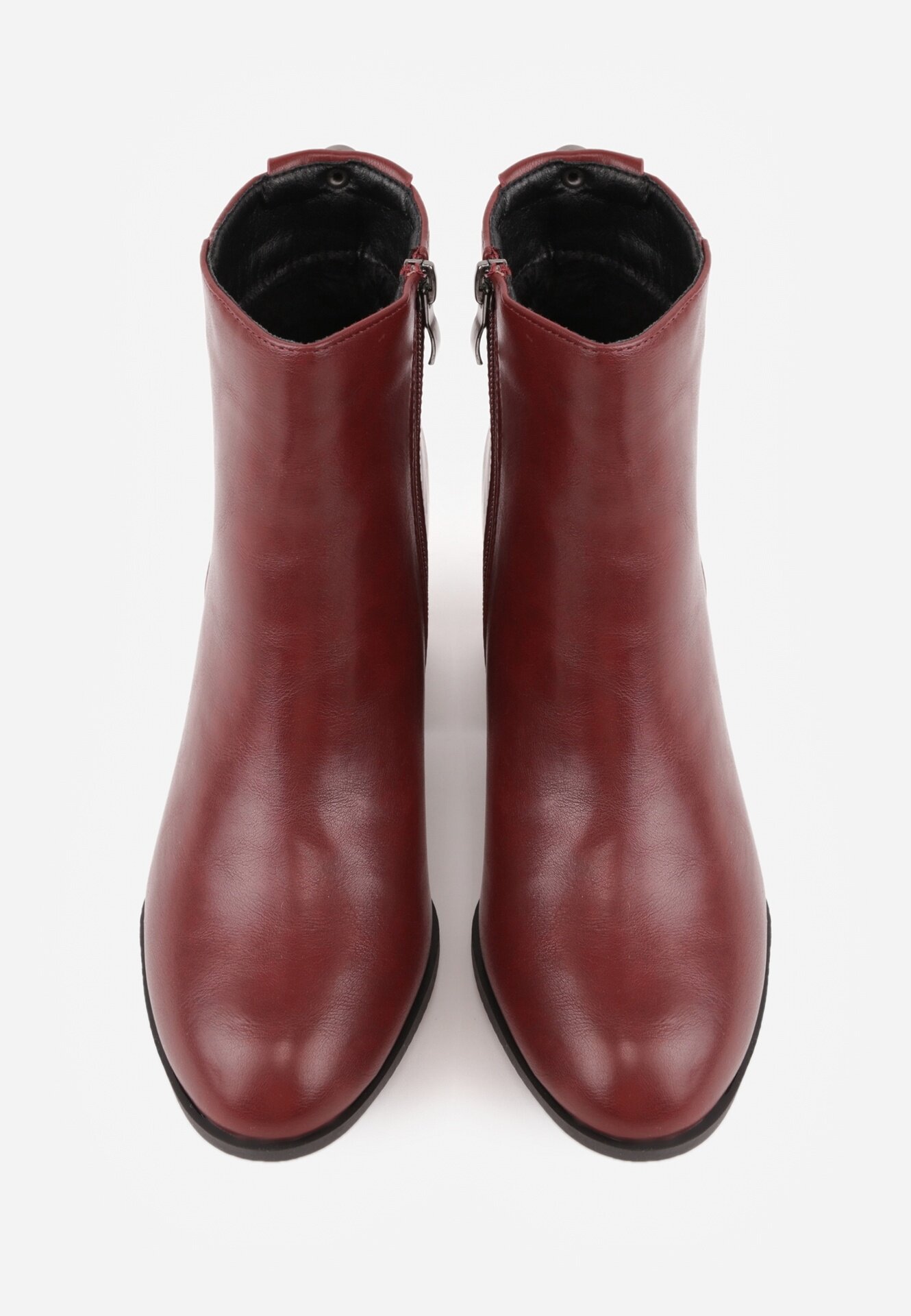 vices Botine Visinii Elegante pe Toc Gros cu Detaliu Rotund la Gleznă Widvire