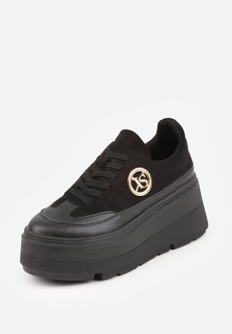 vices Chunky Sneakersy Negri cu platformă cu detaliu rotund Sedvira