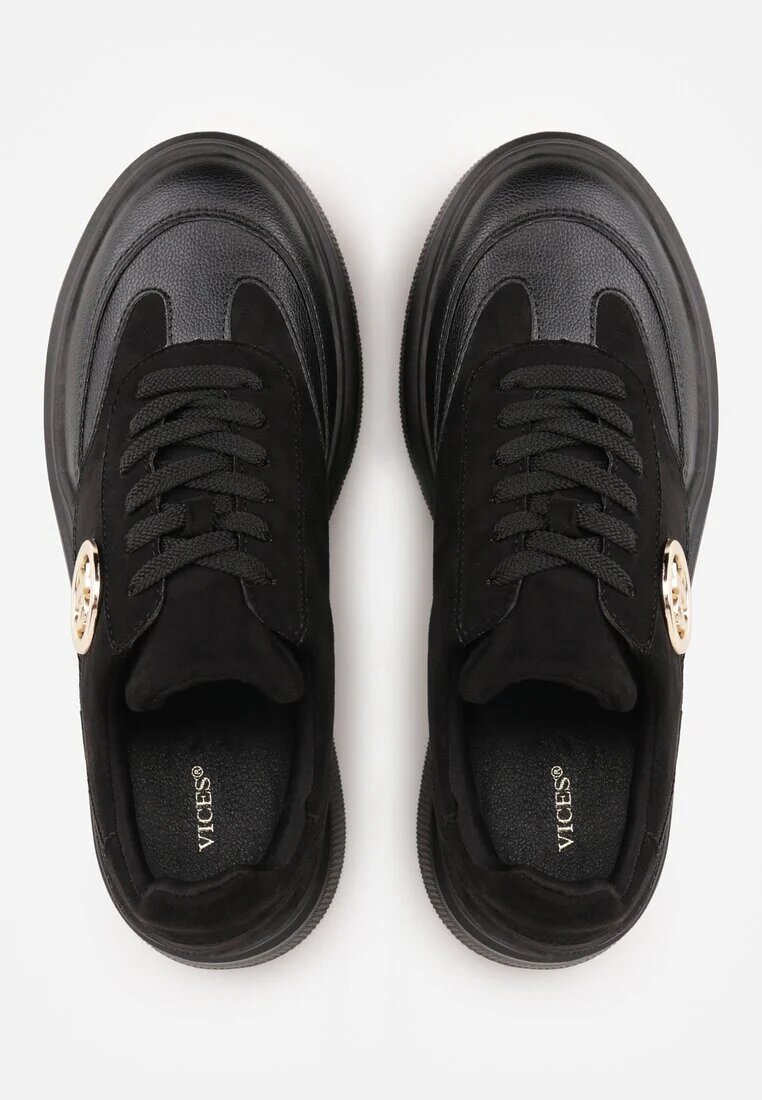vices Chunky Sneakersy Negri cu platformă cu detaliu rotund Sedvira