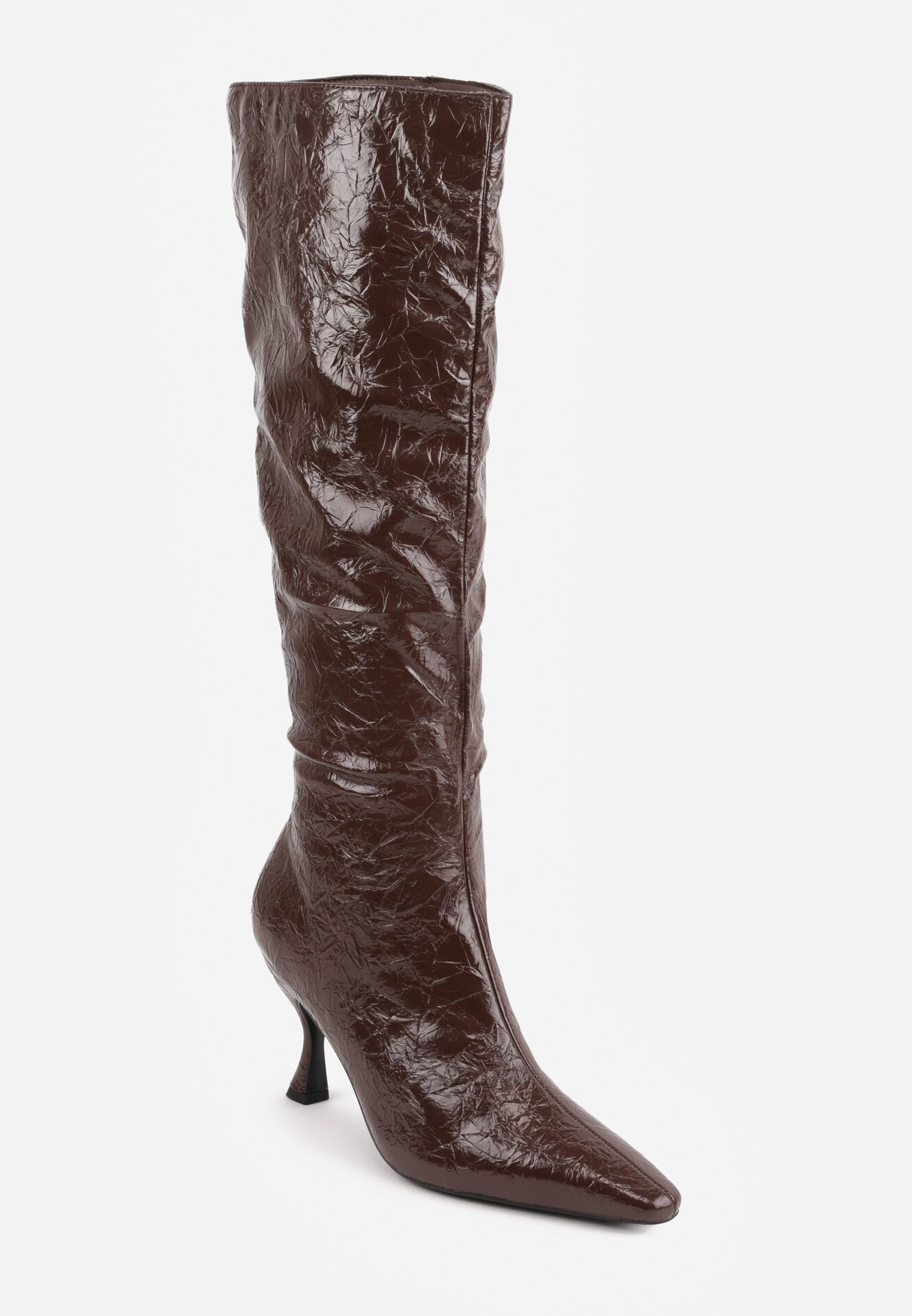 vices Cizme Maro cu toc stiletto Stil Slouchy cu efect crăpat Todvire