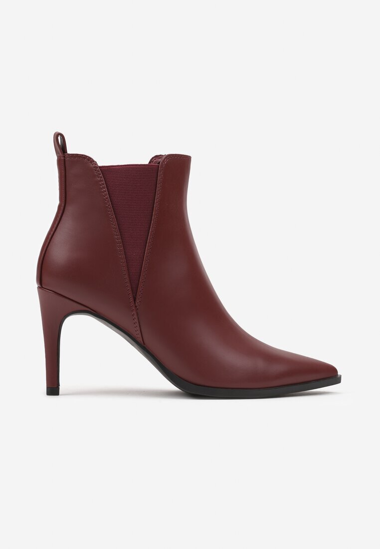 vices Elegante Botine Visinii cu toc cu vârf ascuțit și inserții elastice Domenia