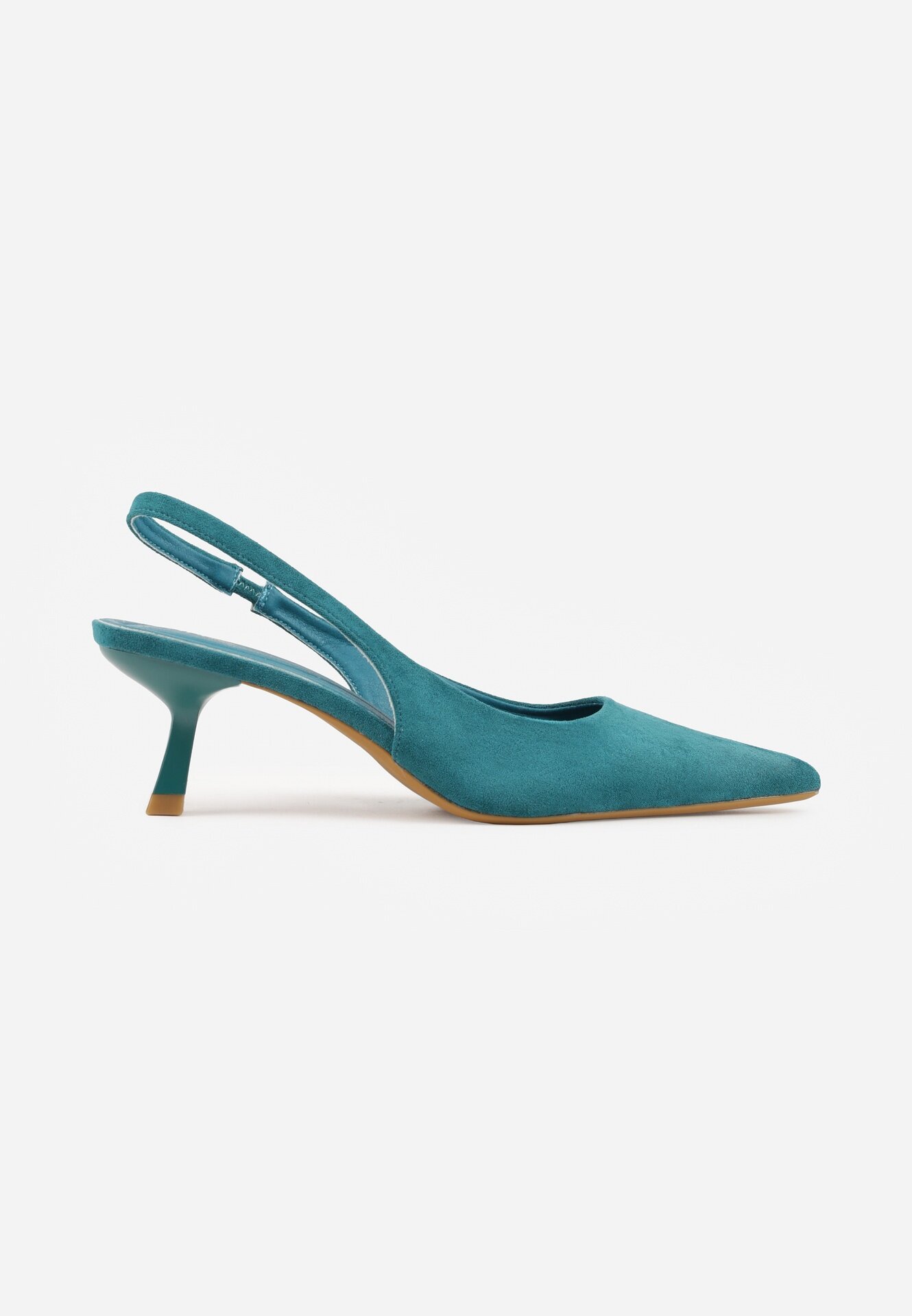 vices Escarpin Verde Slingback cu toc pisică Anatera