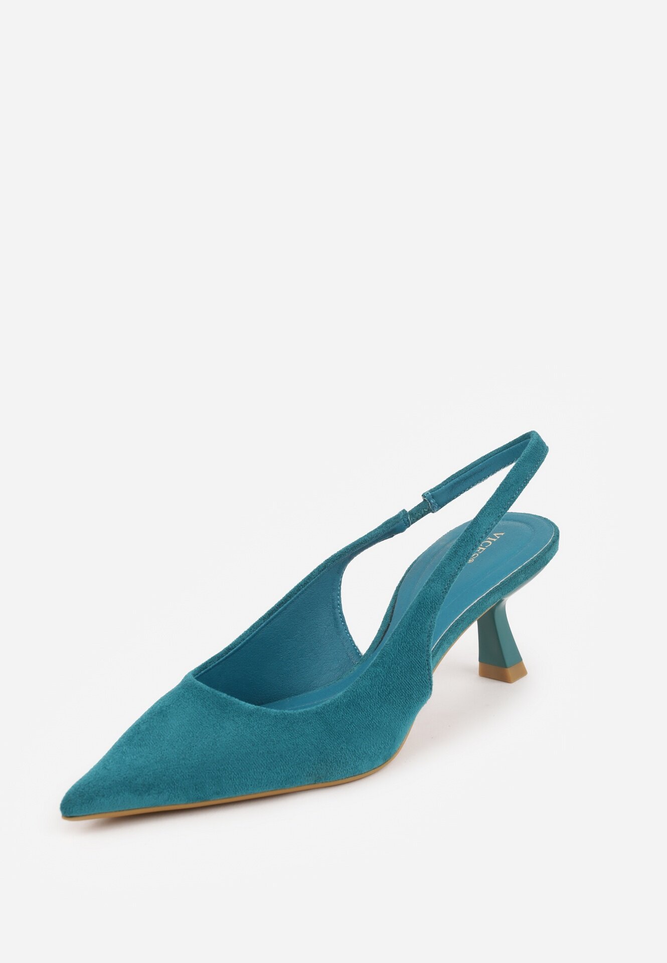 vices Escarpin Verde Slingback cu toc pisică Anatera