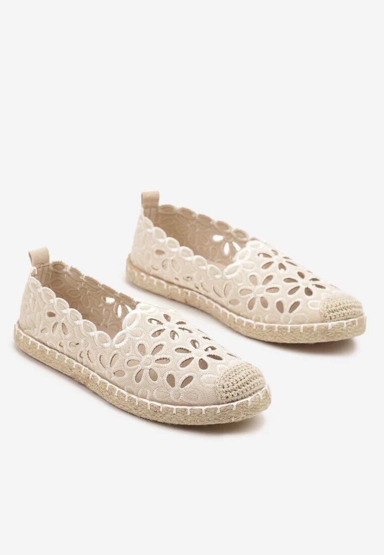 vices Espadrile Bej Decorate Cu un model ajurat și Cu împletitură decorativă Arivosa