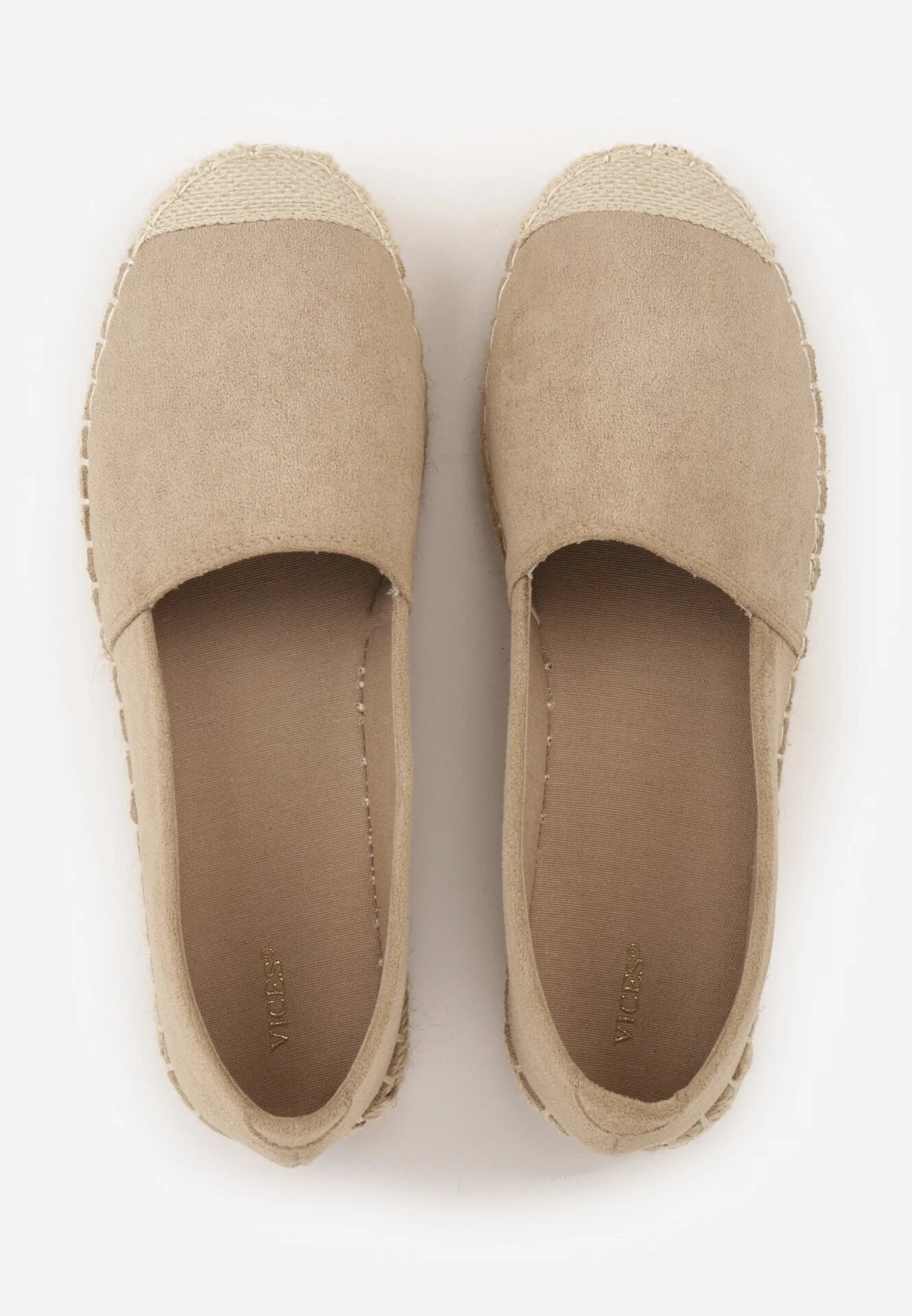 vices Espadrile Bej închis în Stil Clasic pe Platformă cu Împletitură Cherimare