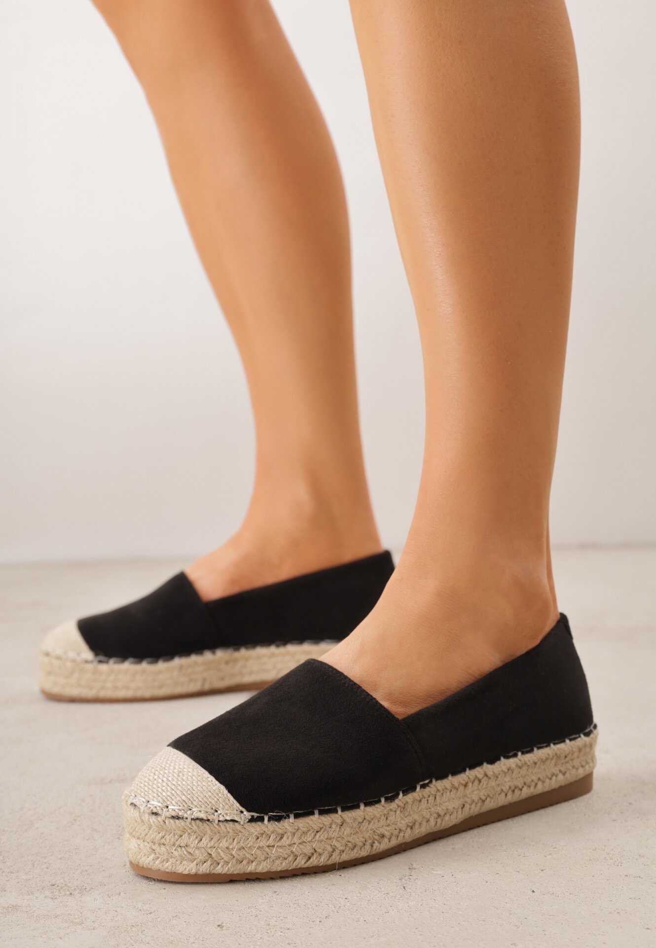 vices Espadrile Negre cu Talpă Împletită Sirelora