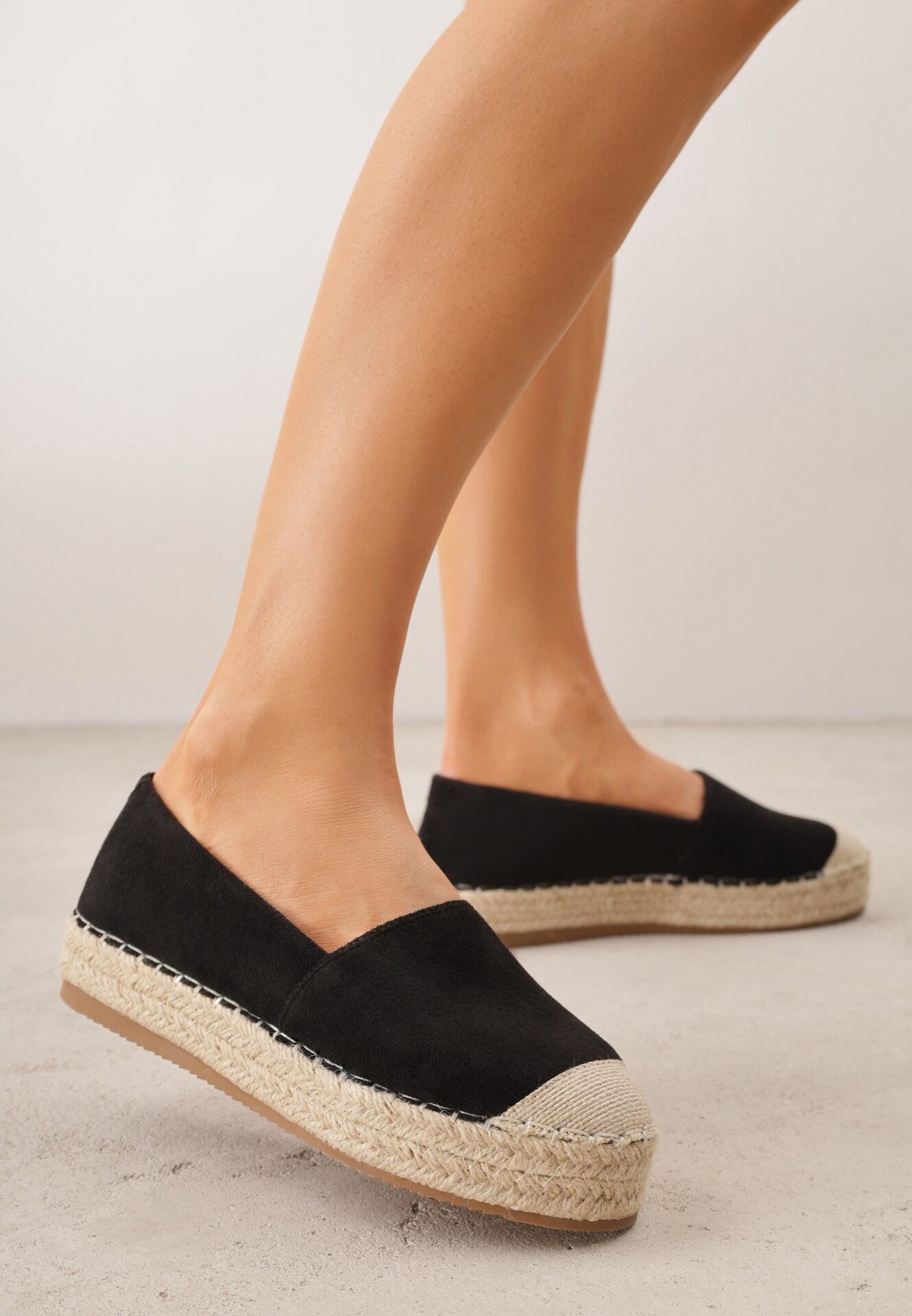vices Espadrile Negre cu Talpă Împletită Sirelora