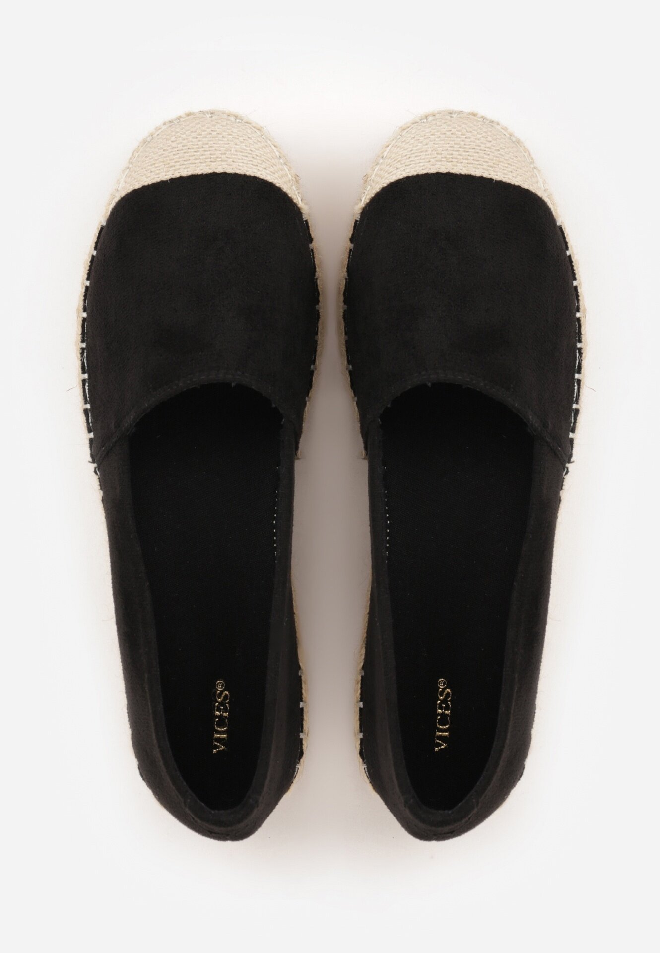 vices Espadrile Negre cu Talpă Împletită Sirelora