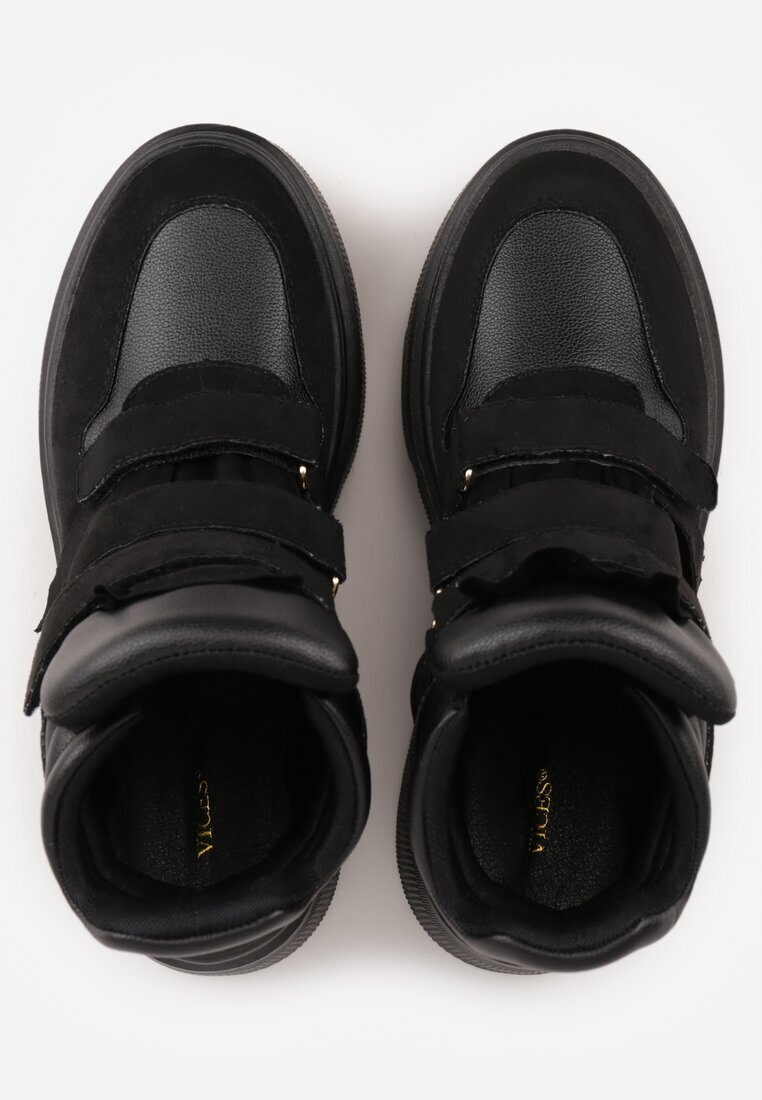 vices Ghete Adidași Negre cu Platformă Stil Y2K Gelira