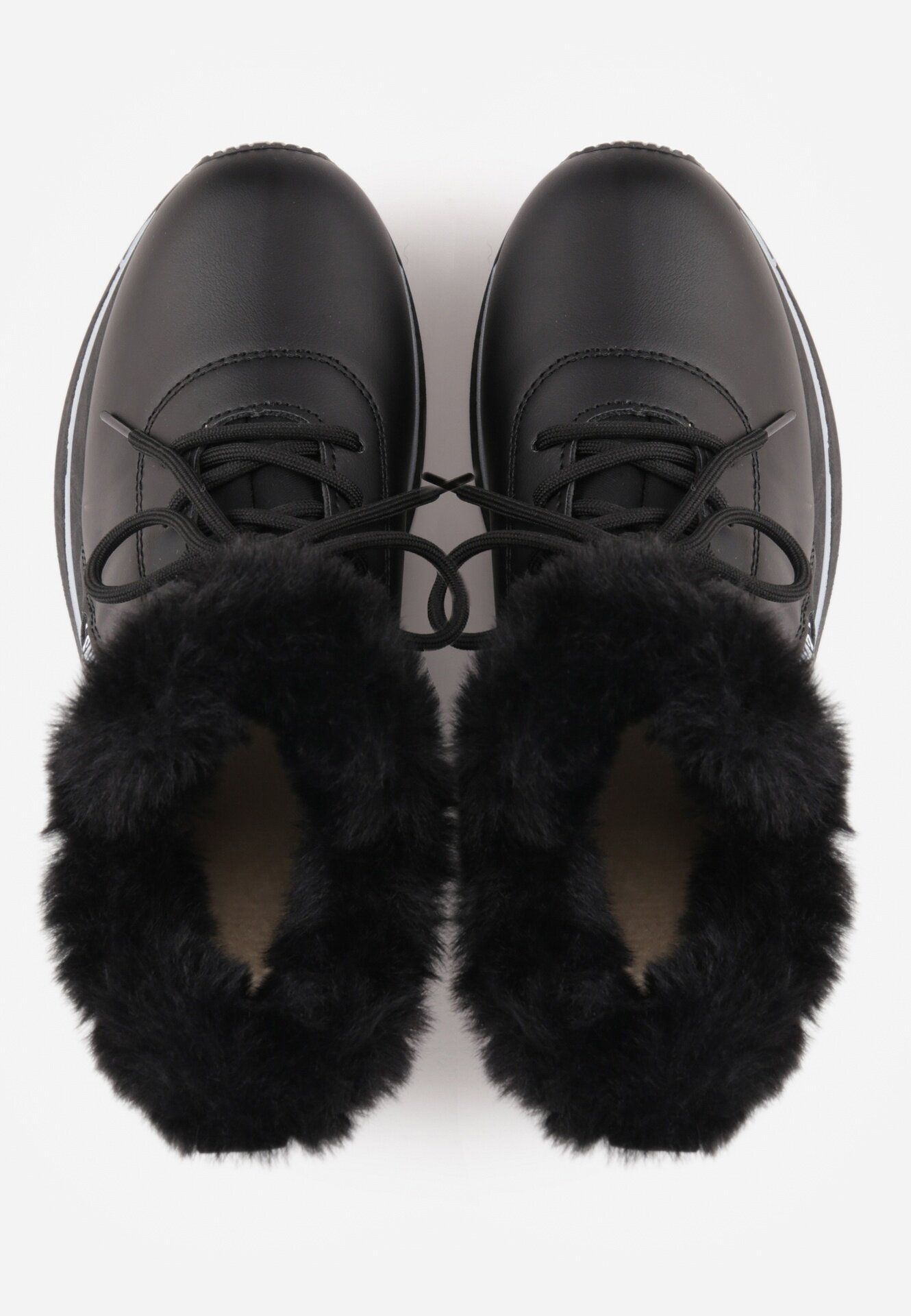 vices Ghete Sneakers Negre Cu șireturi cu blană Gameda