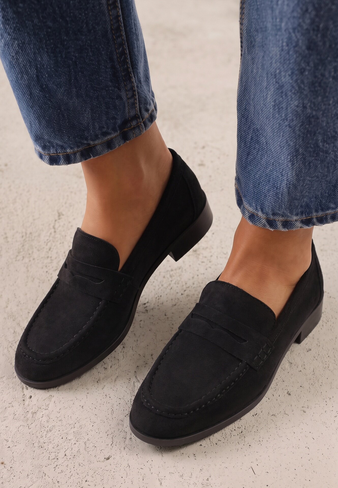 vices Mocasini cu design minimalist și branț din piele Filsa Bej închis Maro Negri