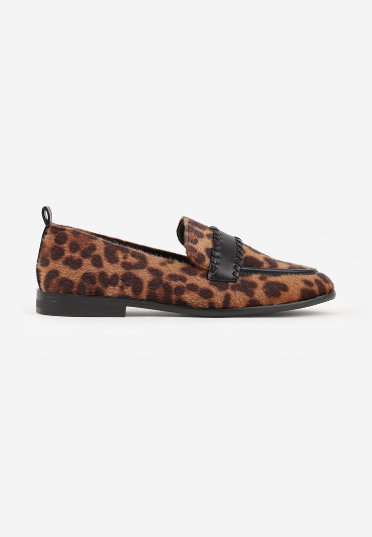 vices Mocasini leopard cu branț din piele naturală și curea cu cusături Fonarrie