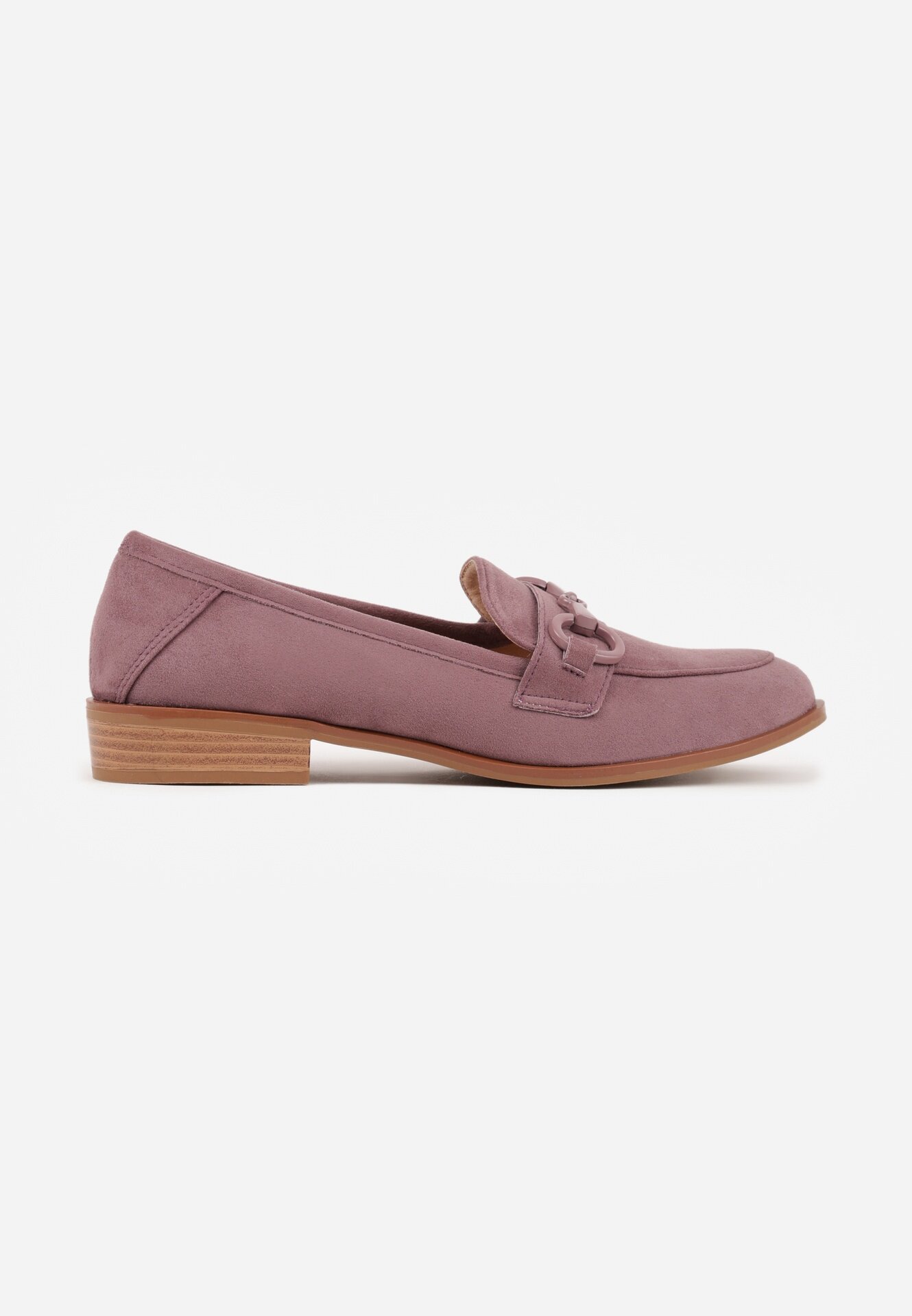 vices Mocasini Mov deschis cu Branț din Piele Naturală Decorate cu Lanț Delariona