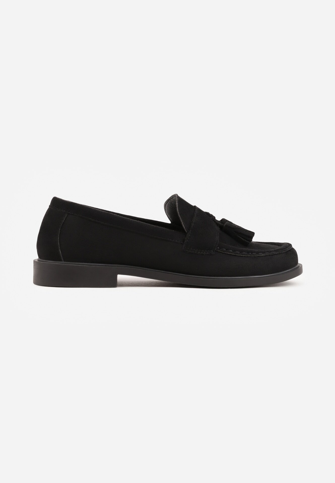 vices Mocasini Negre cu Branț din Piele Naturală Decorate cu Ciucuri Maritune