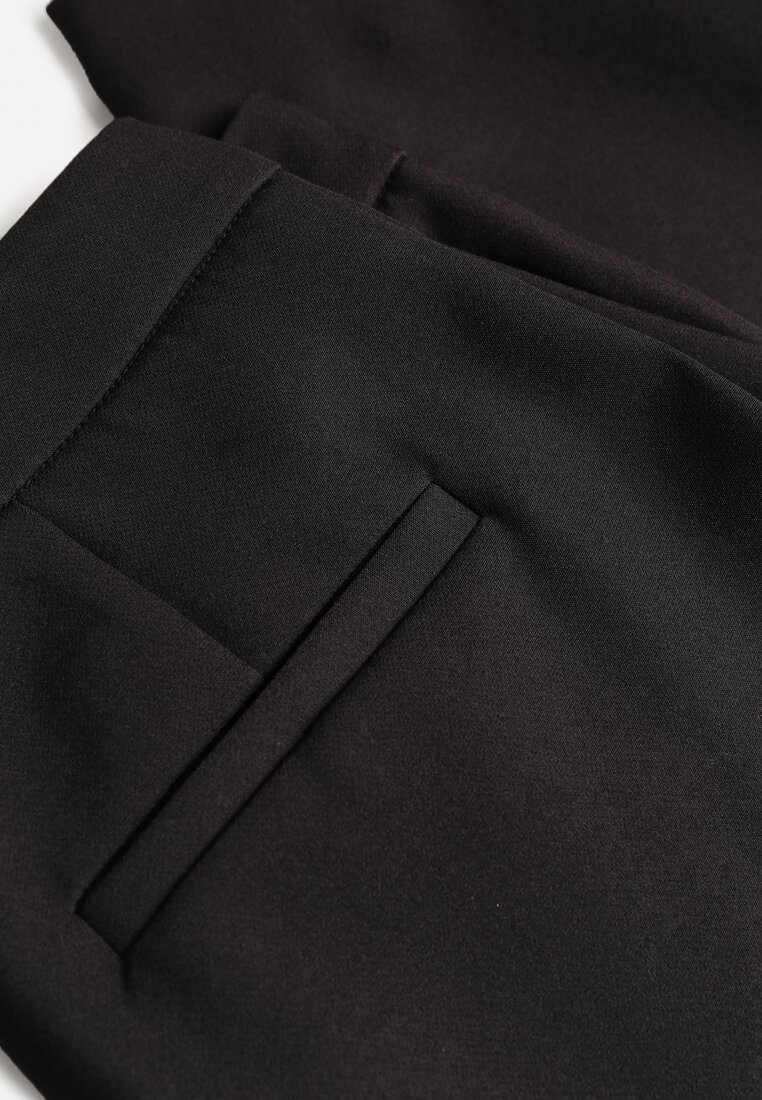 vices Pantaloni de costum Negri Straight Leg High Waist Ariesysh