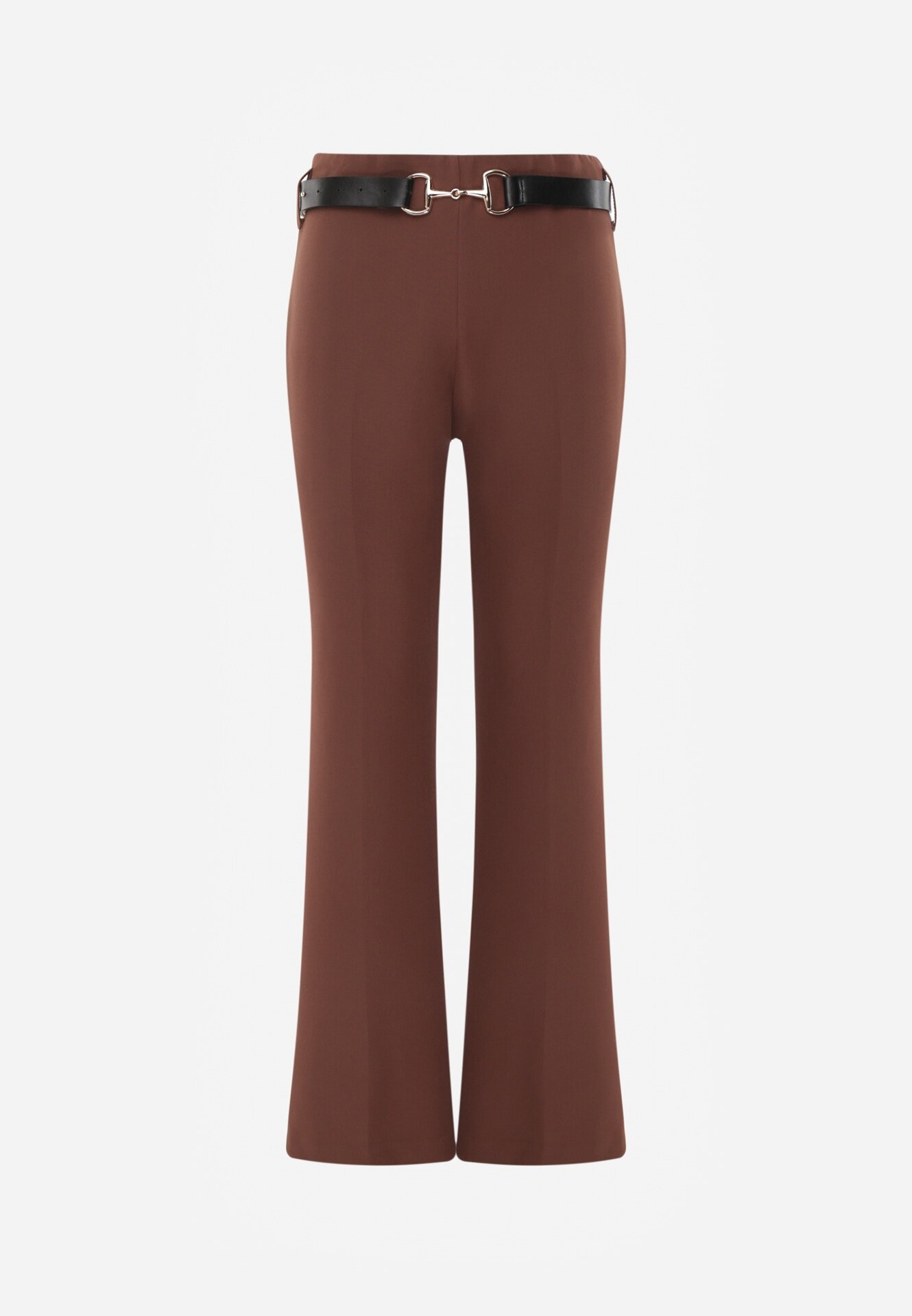vices Pantaloni eleganți clopot cu curea și cataramă metalică Telepadia Maro