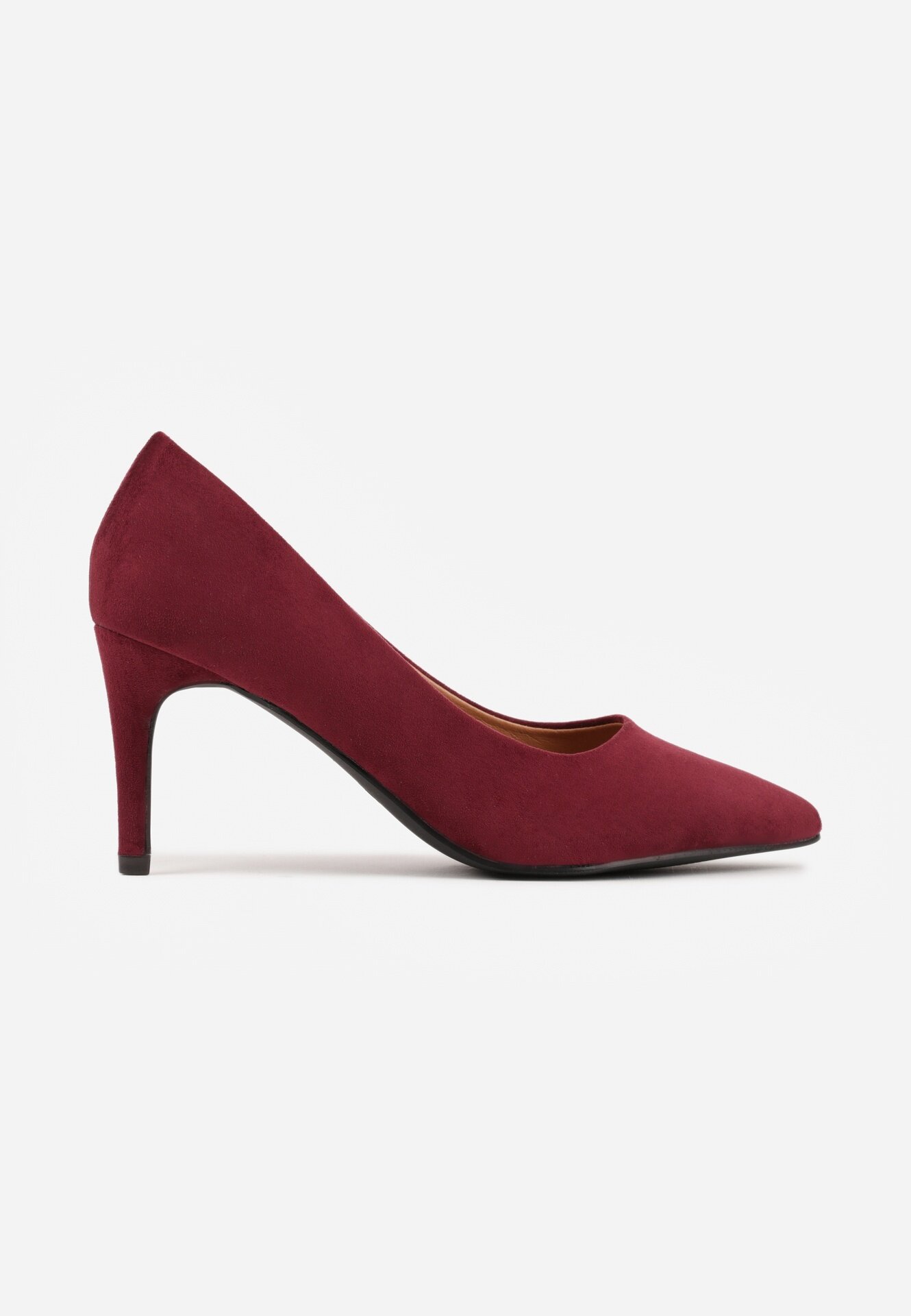 vices Pantofi Casual Bordo cu toc stiletto cu branț din piele naturală Cleinae