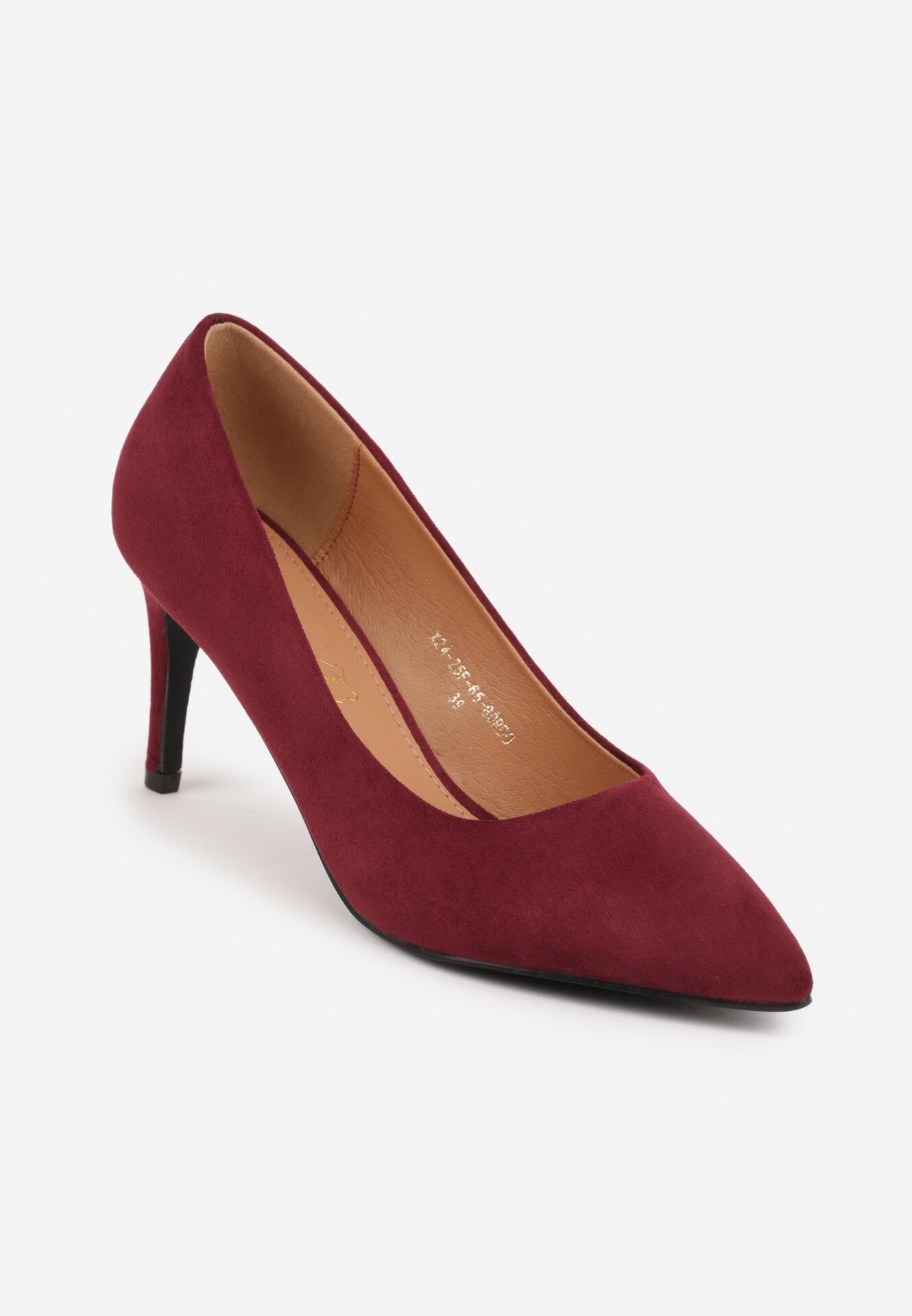 vices Pantofi Casual Bordo cu toc stiletto cu branț din piele naturală Cleinae
