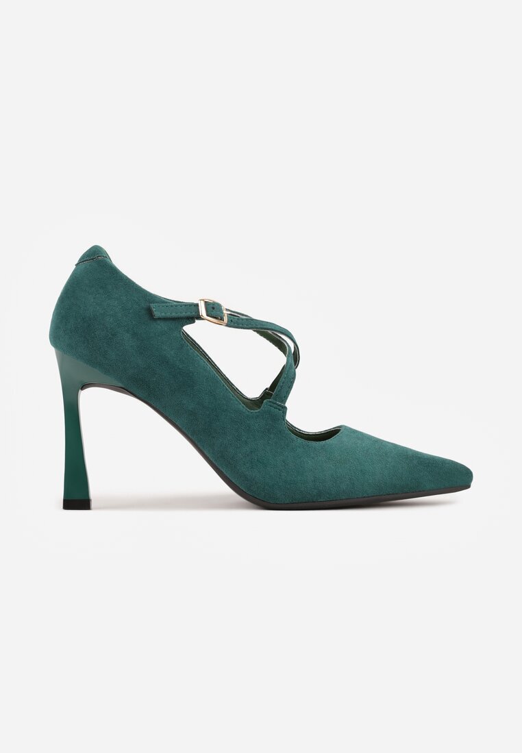 vices Pantofi cu toc cui Verzi cu Barete Decorative Tamorniel