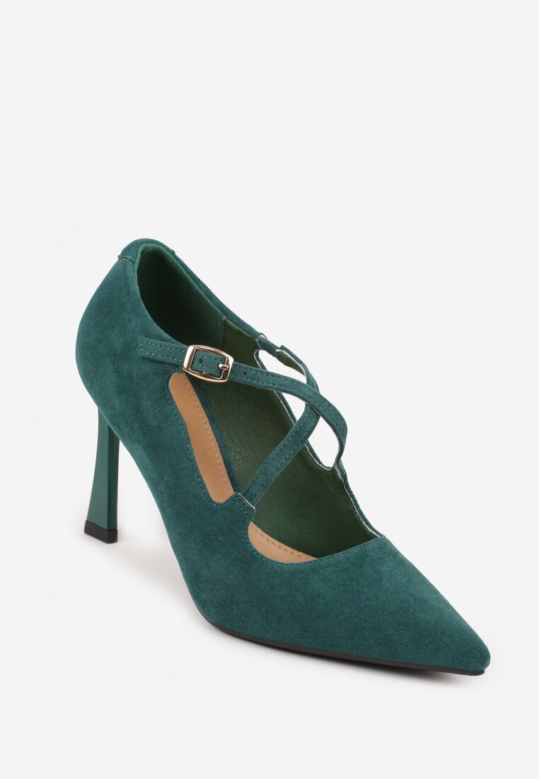 vices Pantofi cu toc cui Verzi cu Barete Decorative Tamorniel