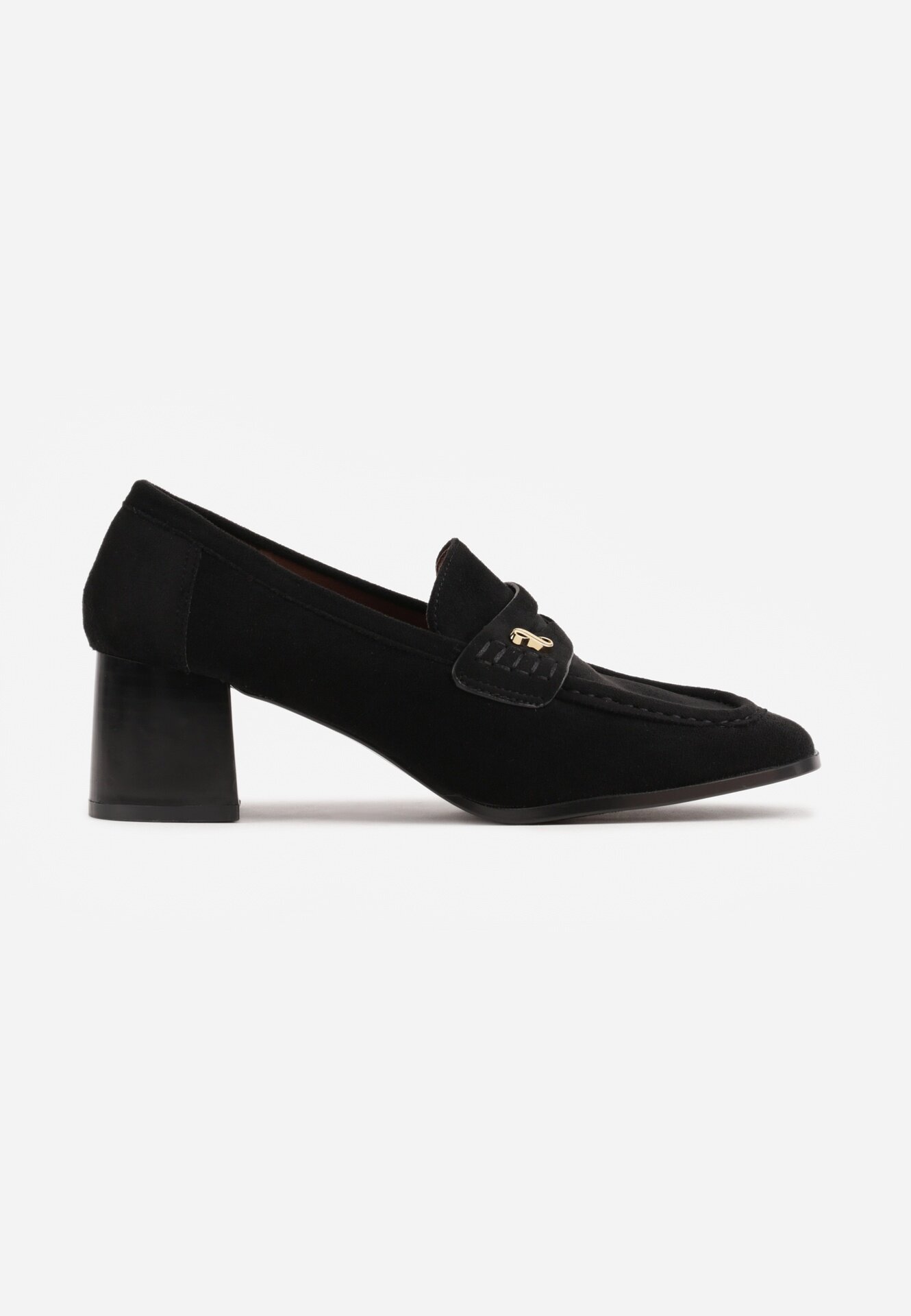 vices Pantofi cu toc în stil mocasin cu textură de piele întoarsă și branț din piele Jimenesa Negri