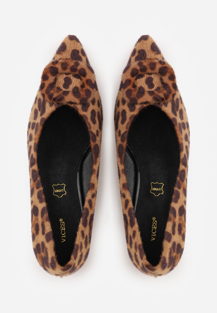 vices Pantofi cu toc leopard pe toc bloc cu branț din piele naturală și cataramă Apanelle