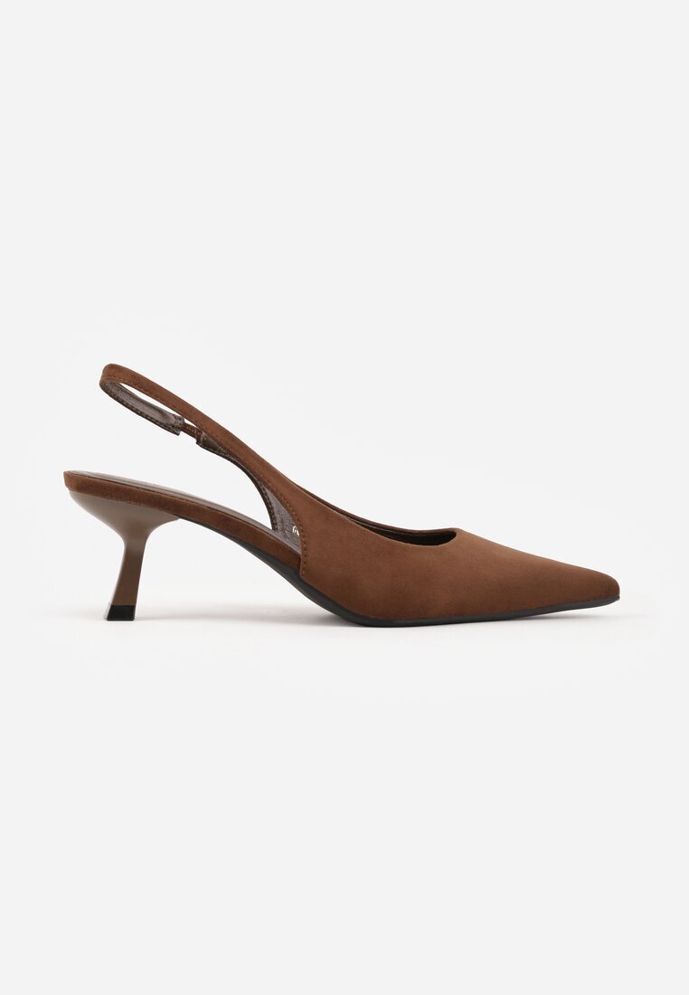 vices Pantofi cu toc Maro închis Slingback pe toc kitten Anatera
