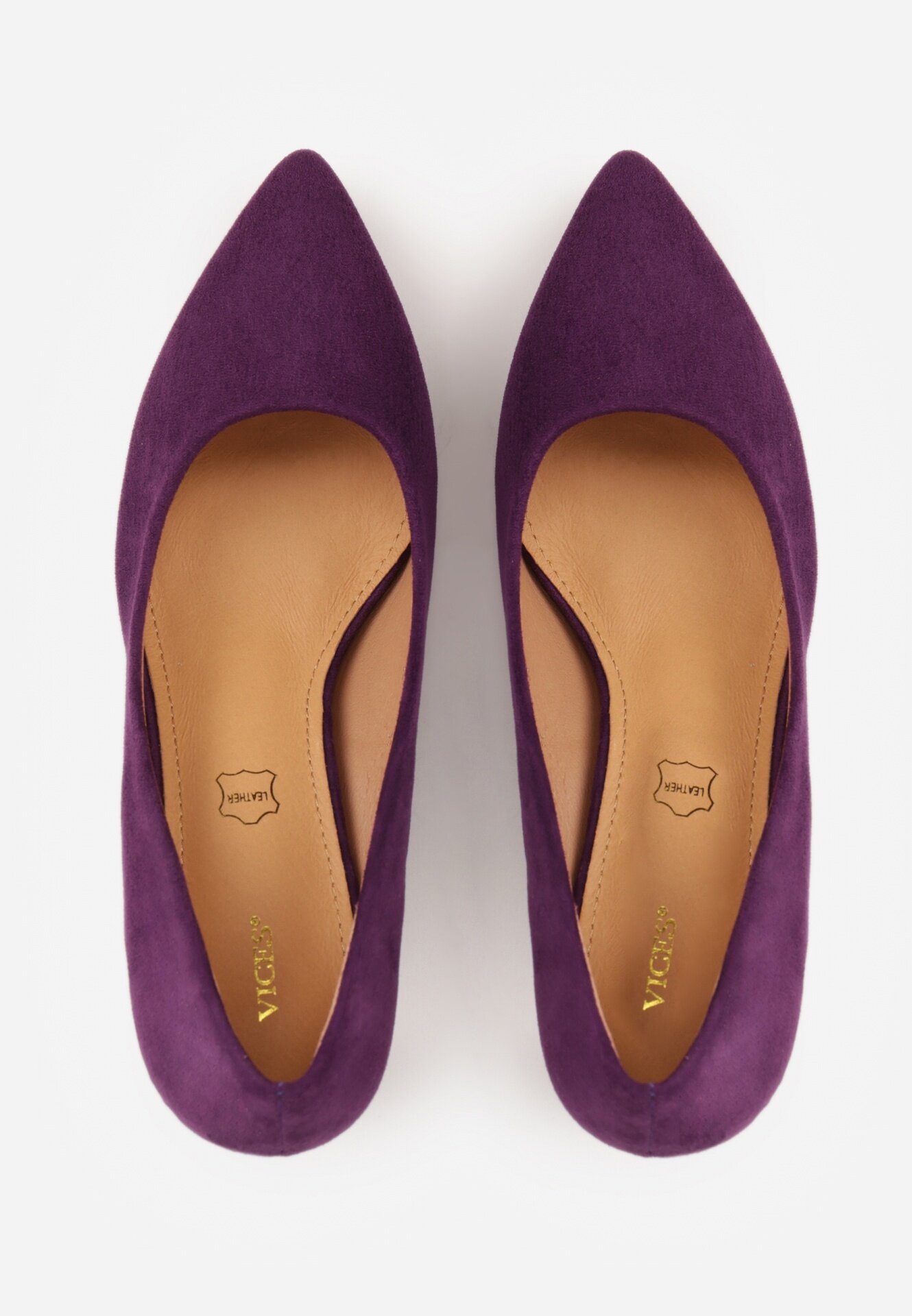 vices Pantofi cu toc Mov Casual cu toc stiletto cu branț din piele naturală Cleinae
