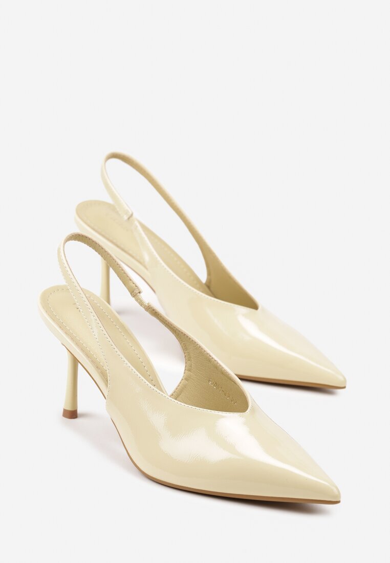 vices Pantofi cu toc Sandale Galbene Slingback cu Toc Stiletto Tilionea