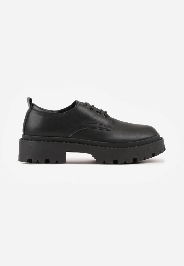 vices Pantofi Negri Eleganti Oxford cu șireturi și cu platformă Anatala