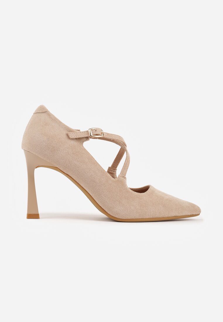 vices Pantofi stiletto bej cu barete decorative Tamorniel