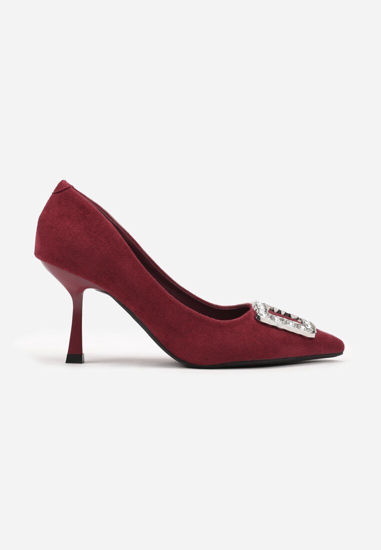vices Pantofi stiletto Bordeaux Decorați cu cataramă cu zirconii Lalabria