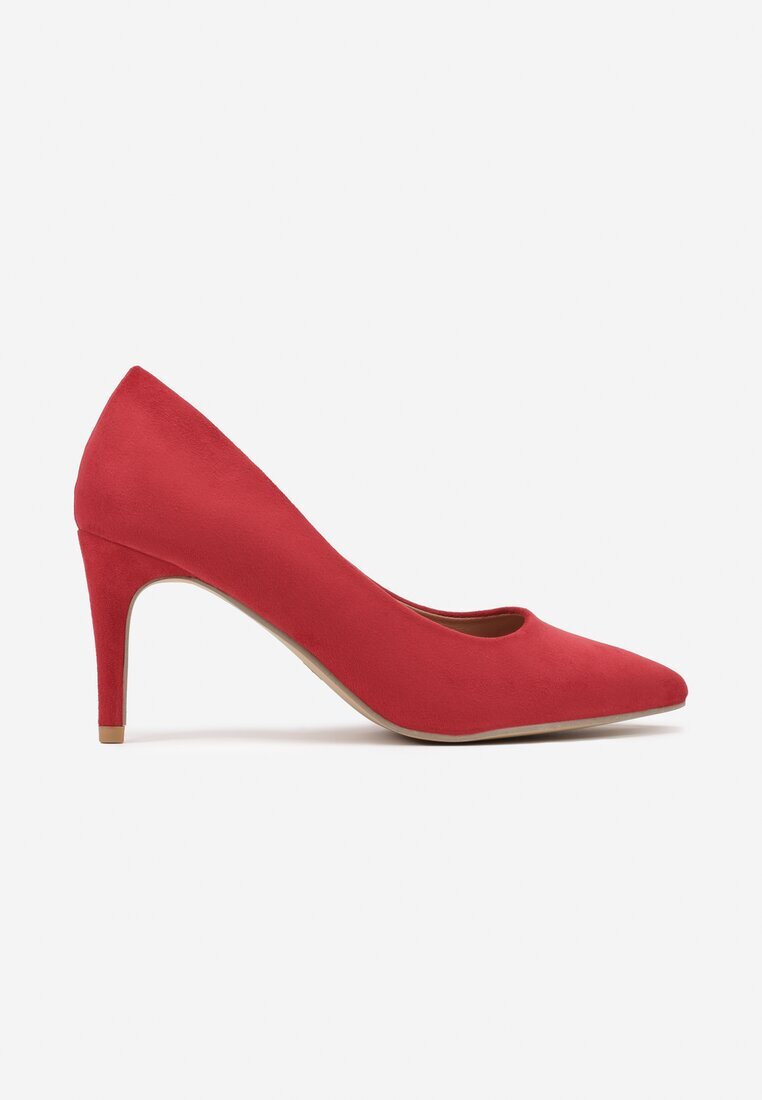 vices Pantofi stiletto casual roșii cu branț din piele naturală Cleinae