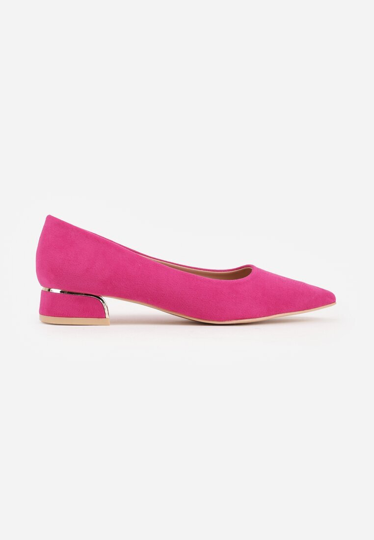 vices Pantofi stiletto Fucsia cu Branț din Piele Naturală și Aplicație Metalică Edilania