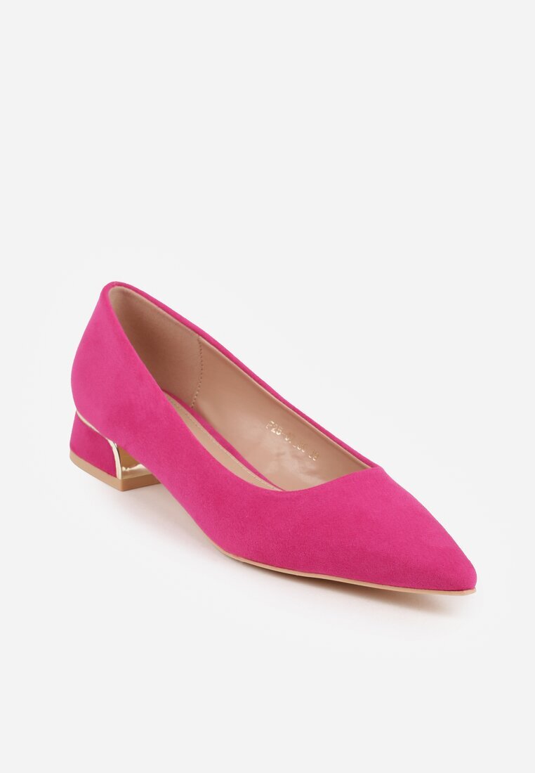 vices Pantofi stiletto Fucsia cu Branț din Piele Naturală și Aplicație Metalică Edilania