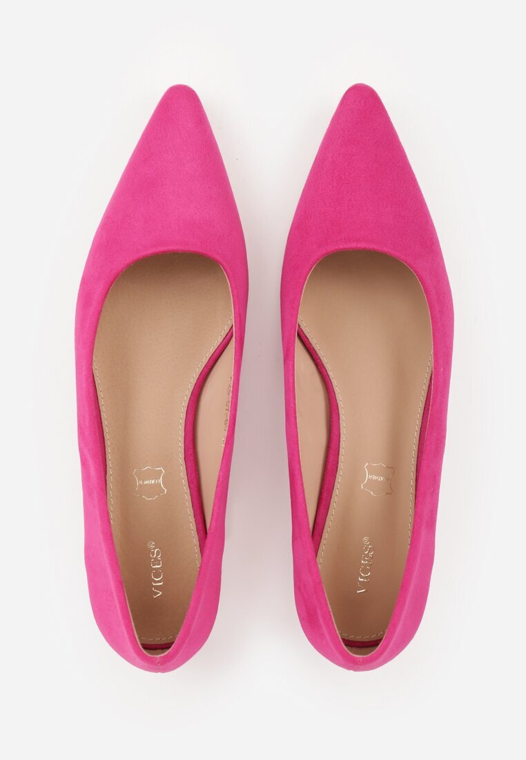 vices Pantofi stiletto Fucsia cu Branț din Piele Naturală și Aplicație Metalică Edilania