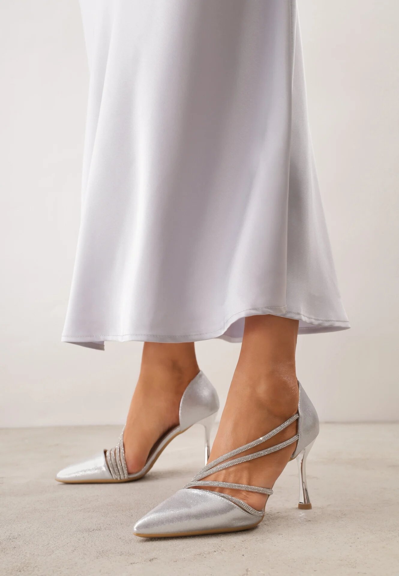 vices Pantofi stiletto Jaenlith Argintii