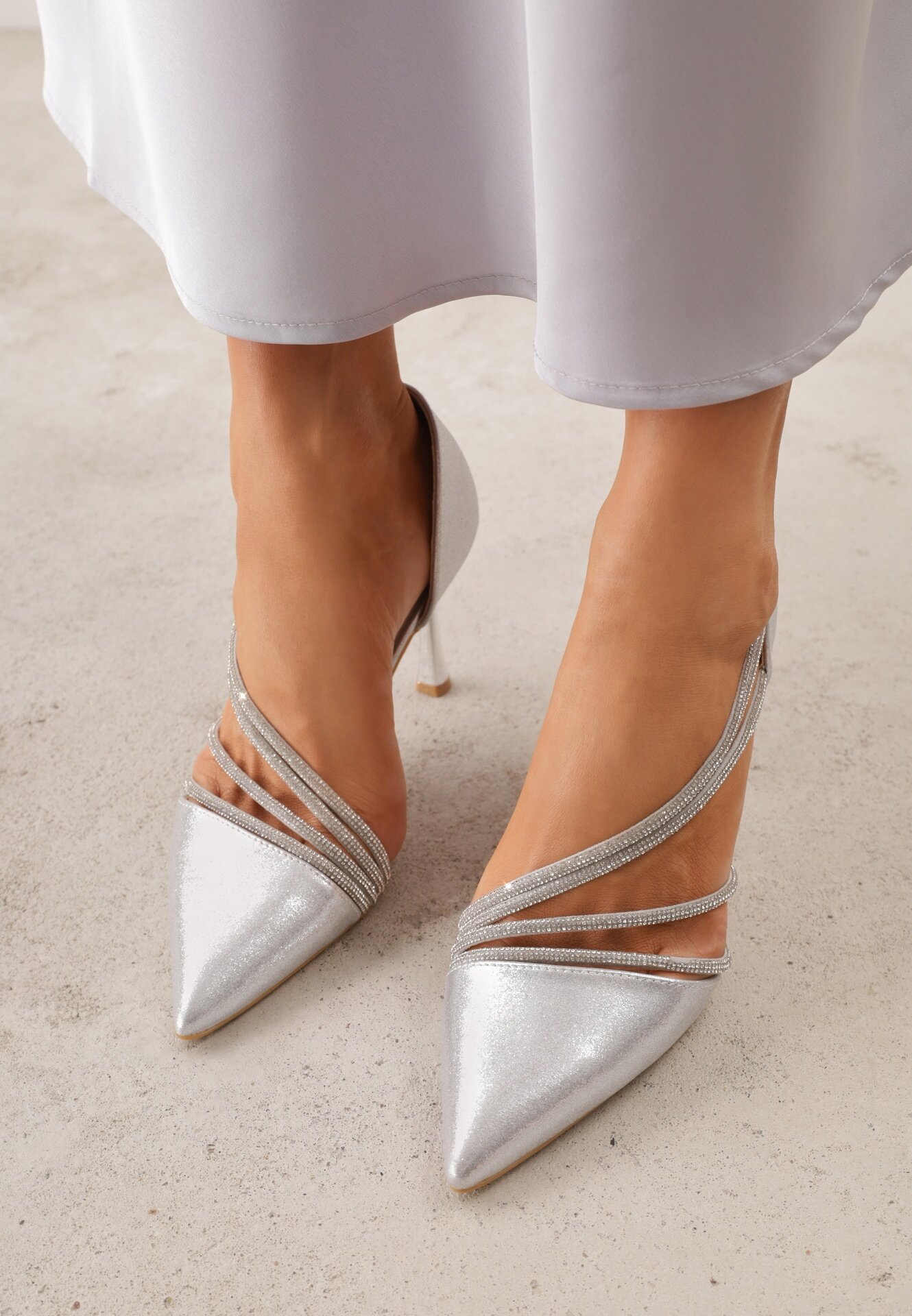 vices Pantofi stiletto Jaenlith Argintii