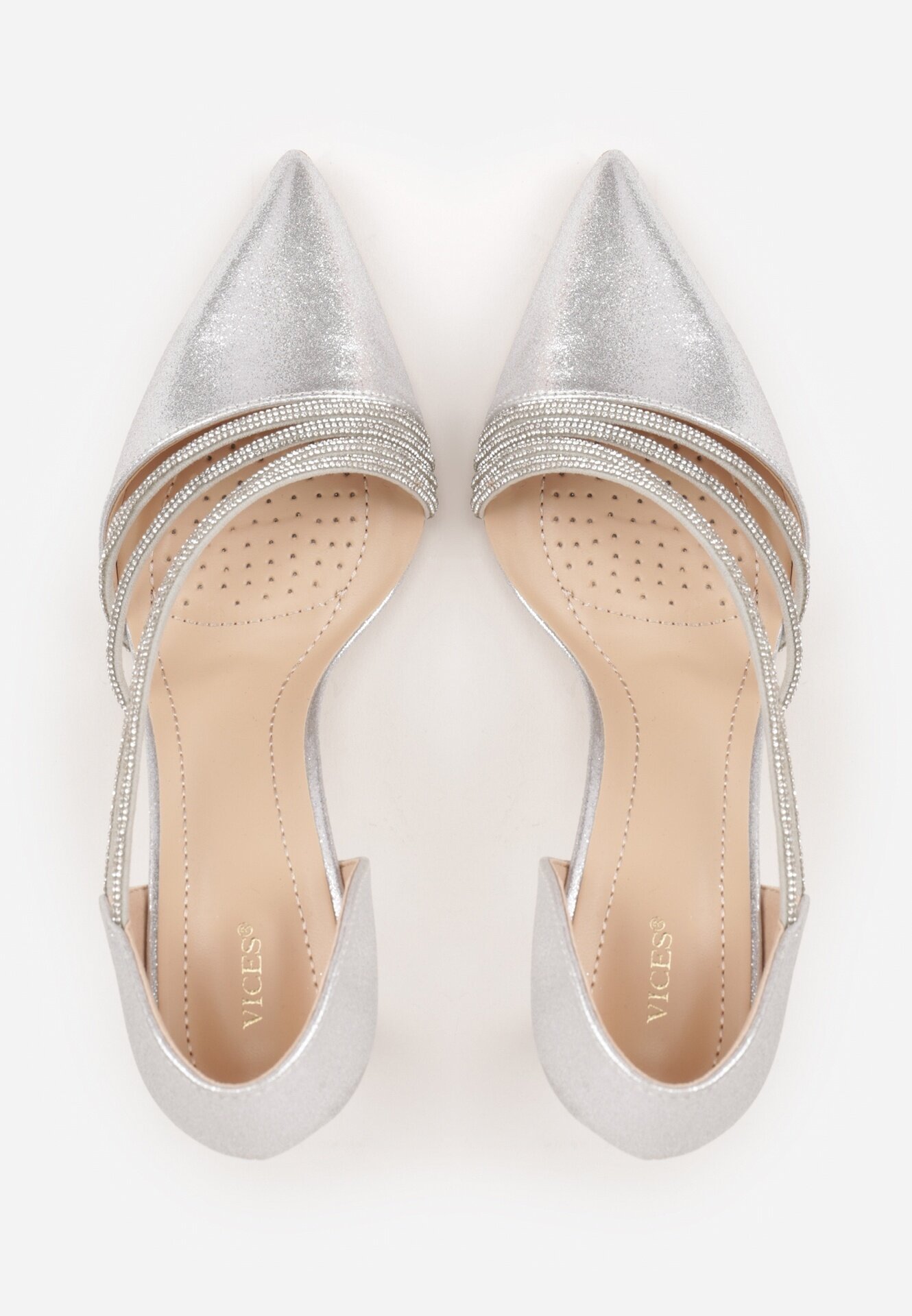 vices Pantofi stiletto Jaenlith Argintii