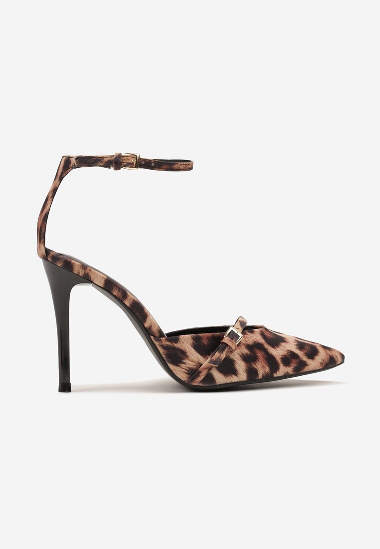 vices Pantofi stiletto leopard cu cataramă decorativă Tilonea